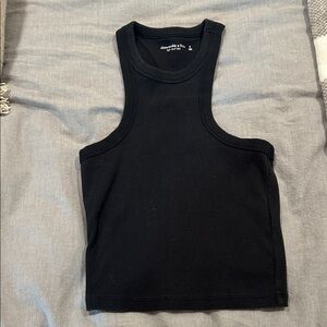 Abercrombie & Fitch Black Ribbed Tank Top